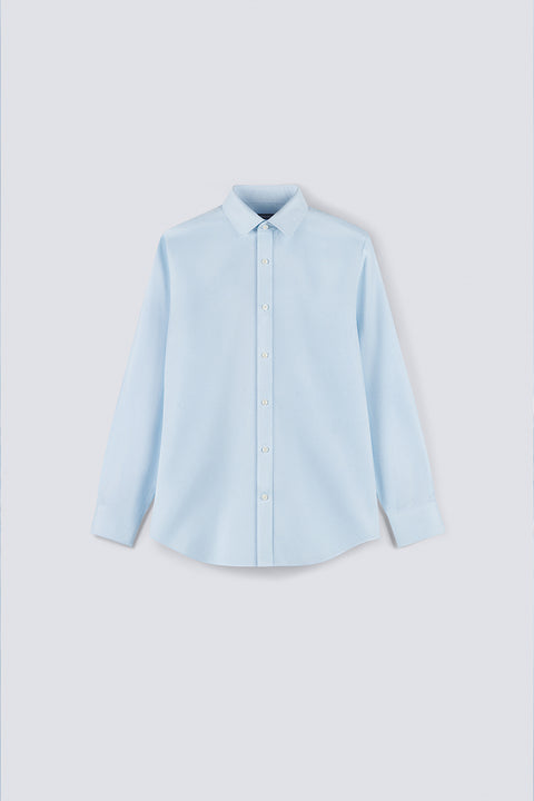 免燙經典斜紋商務襯衫 | 淺藍 9085NZ