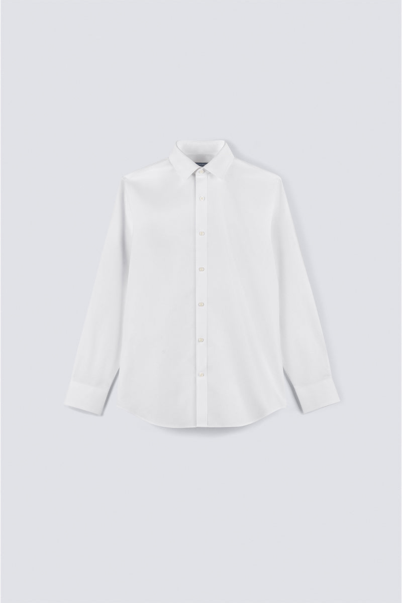Wrinkle-Free Classic Twill Dress Shirt | White WH001Z