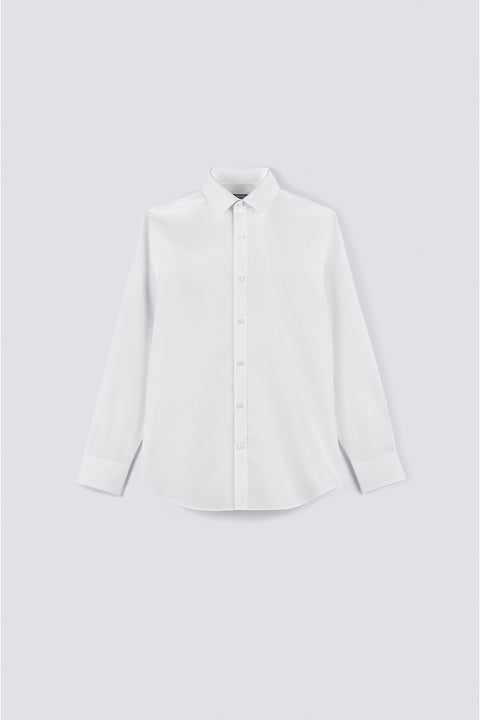 Wrinkle-Free Classic Twill Dress Shirt | White WH001Z