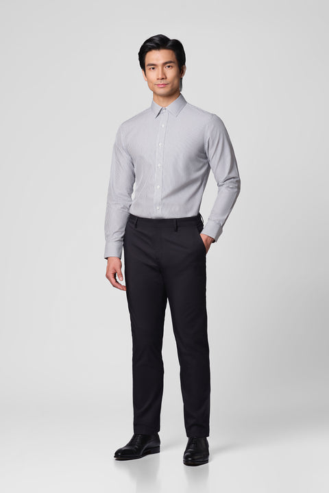 “Frozen in Tones” Waterless Dye Dress Shirt | Iceberg Stripe 22796N