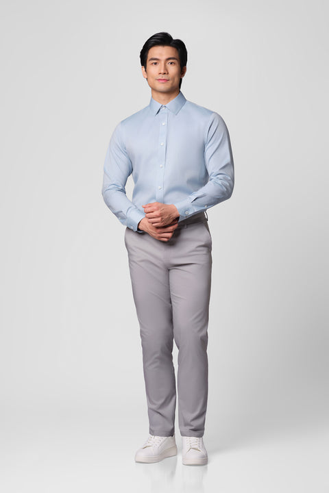 “Frozen in Tones” Waterless Dye Dress Shirt | Glacial Mist 17804N
