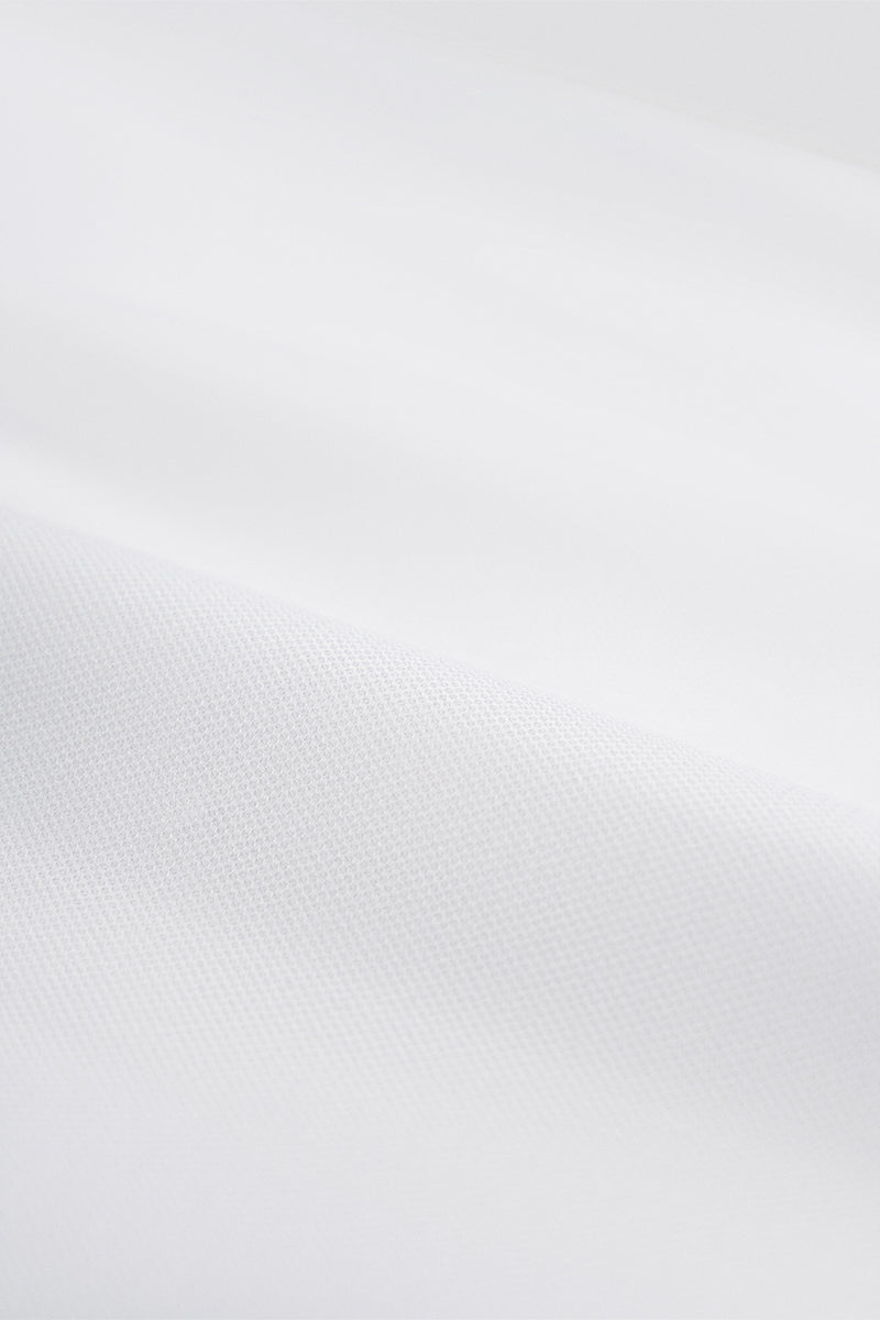 Wrinkle-Free Poplin Button-Down Dress Shirt | White WH001Z