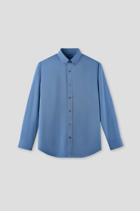 “Frozen in Tones” Waterless Dye Button-Down Dress Shirt | Permafrost Blue 22812N