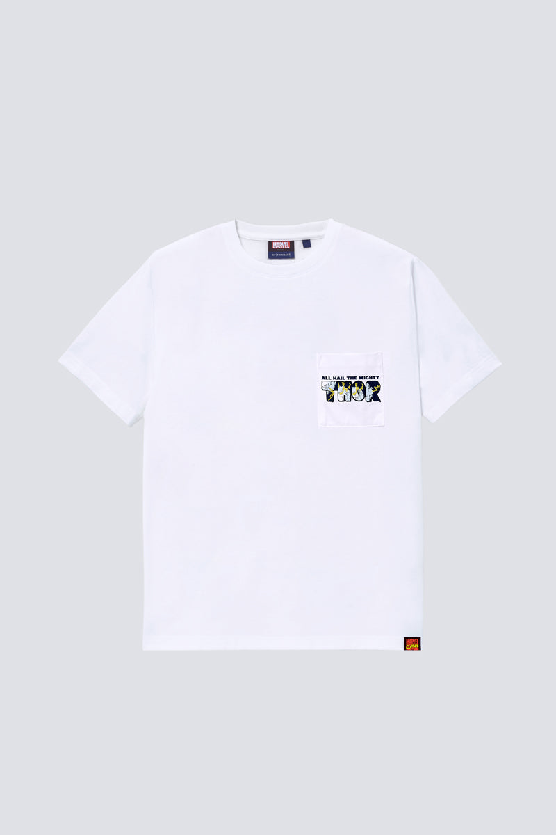 雷神奇俠圓領口袋T恤 |白色 WH001Z