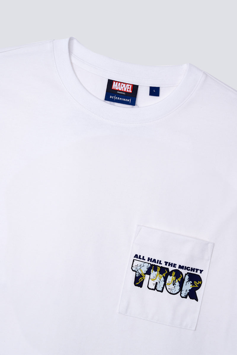 Thor Crew Neck Pocket T-Shirt | White WH001Z