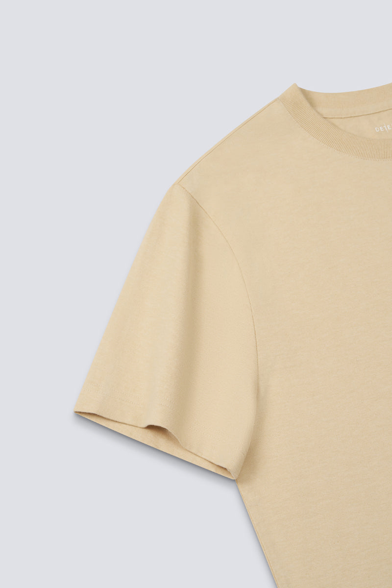 TerraTones Natural Dye Crew Neck T-Shirt | Khaki 70688J