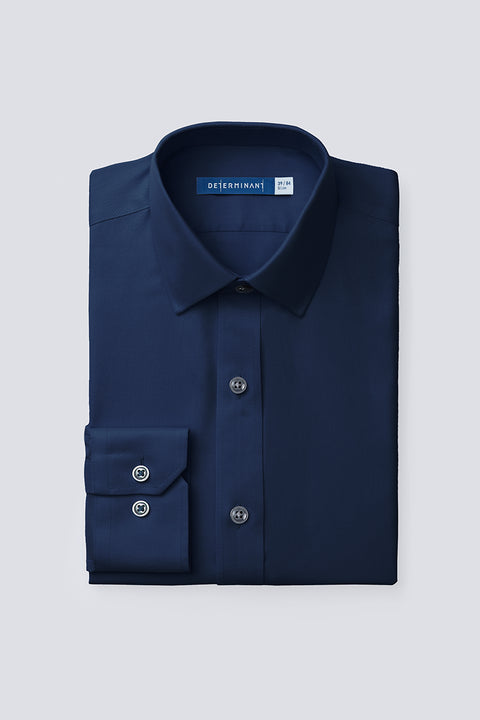 VISDRY™ Dobby Dress Shirt | Navy NYE063