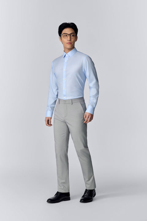 InstantCool Twill Dress Shirt | Light Blue Semi Plain 16220N