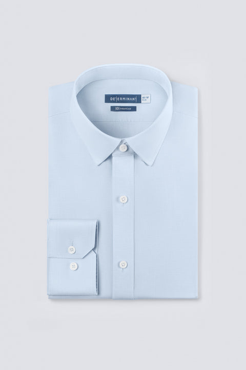 InstantCool Twill Dress Shirt | Light Blue Semi Plain 16220N