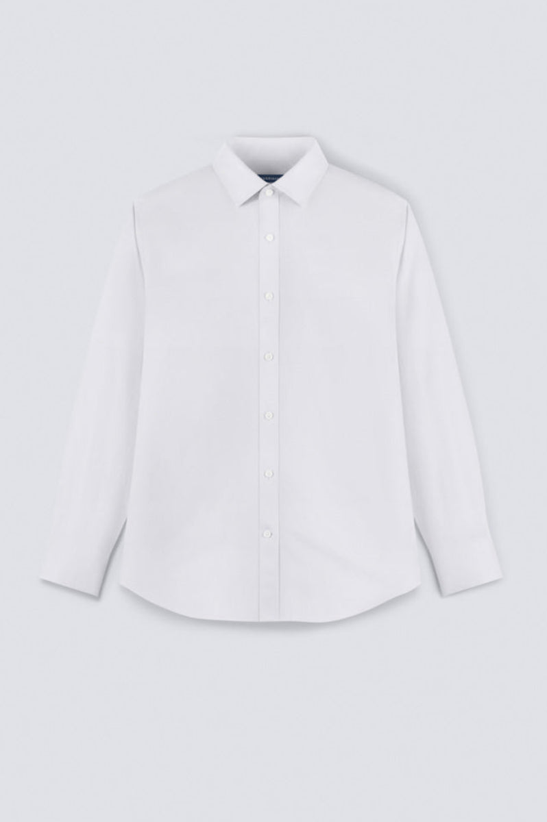InstantCool Twill Dress Shirt | Pale Grey Semi Plain 19490N