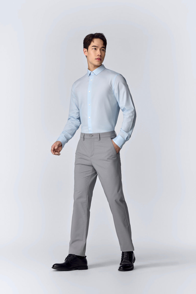 CottonSTRETCH Twill Dress Shirt | Blue 13140N