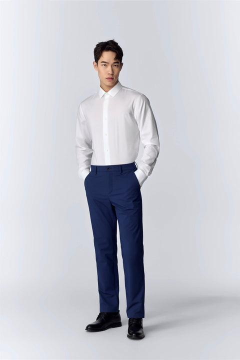 CottonSTRETCH 斜紋商務襯衫 | 白色 WH001Z