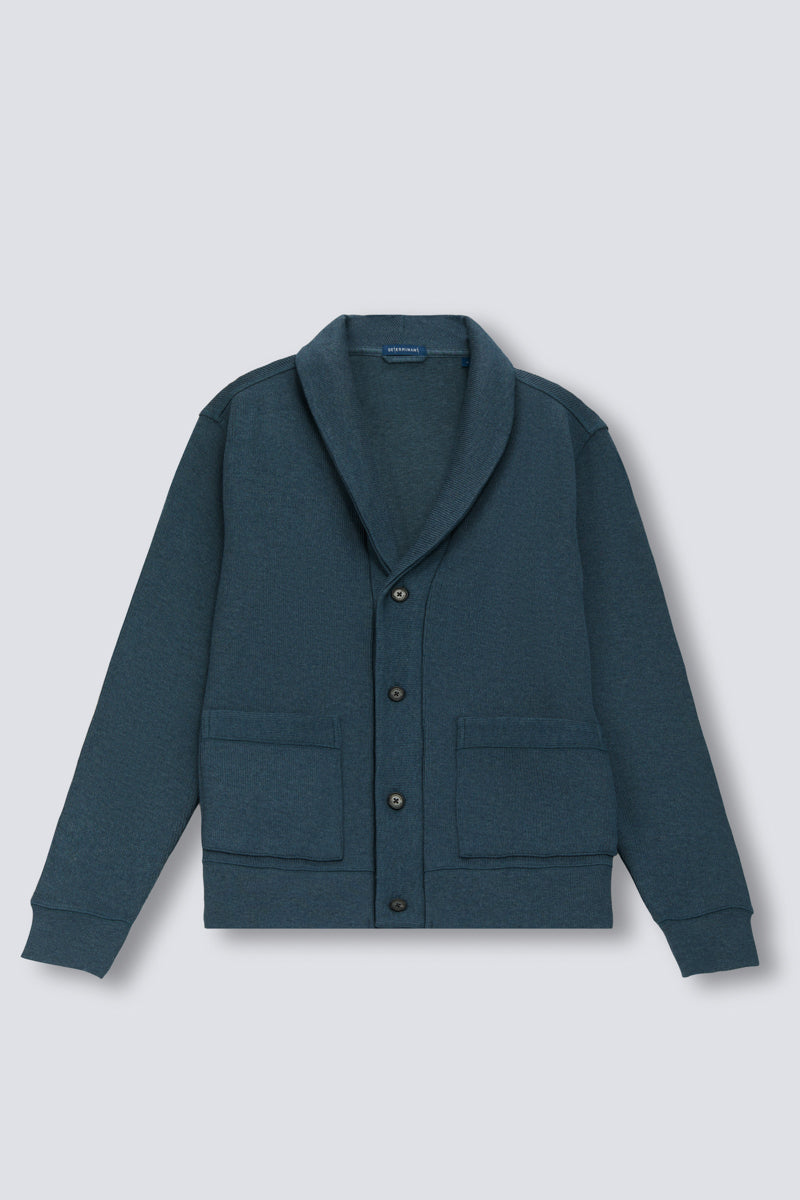 Regal Shawl Collar Cardigan | Dark Teal EB1383