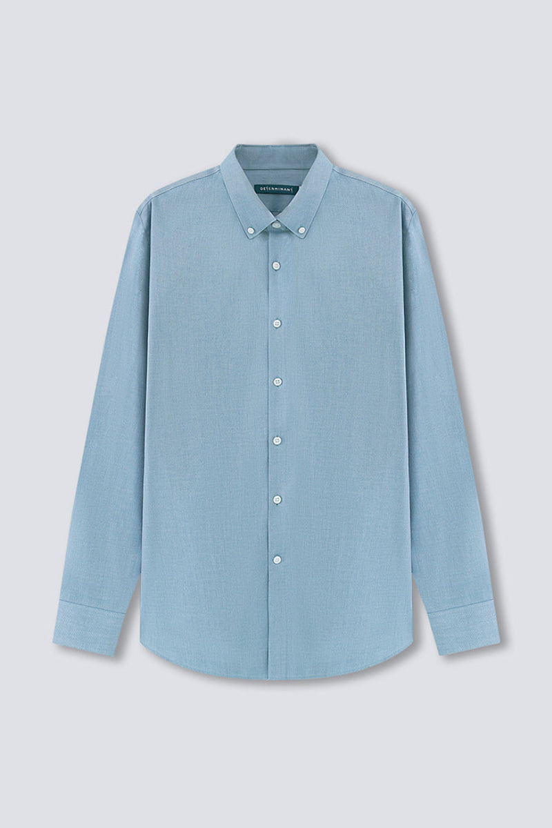 Waterless Dye Button-Down Smart Shirt | Indigo Blue 25239N