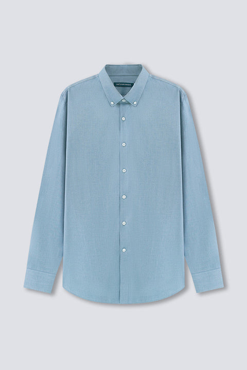 Waterless Dye Button-Down Smart Shirt | Indigo Blue 25239N