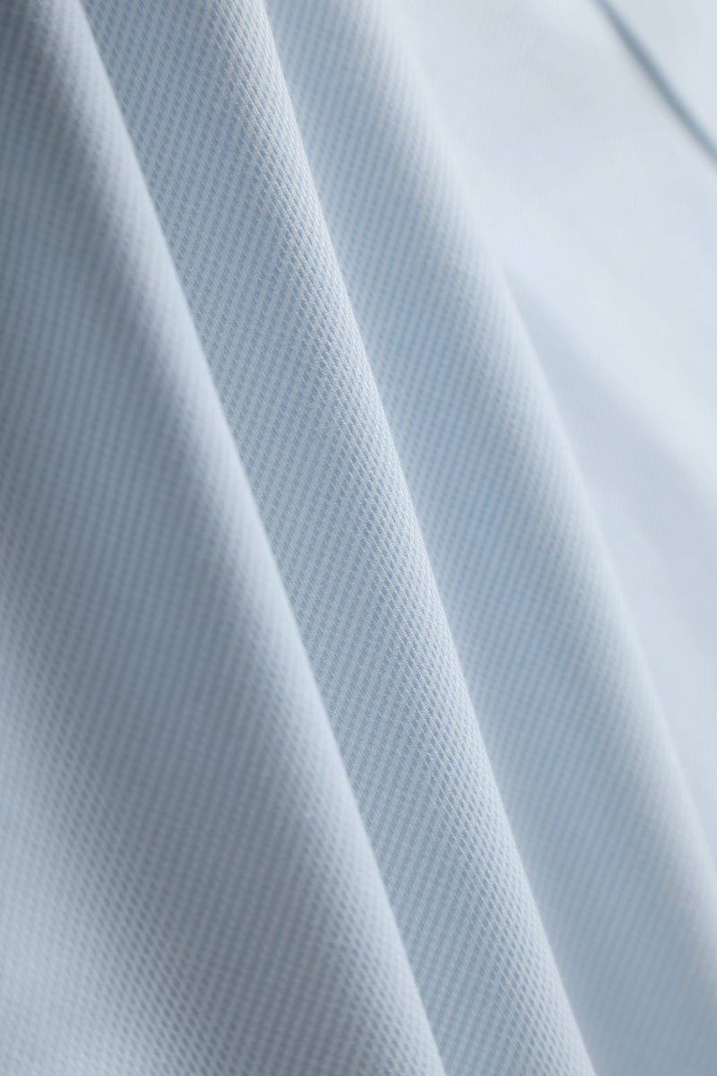 Wrinkle-Free Dobby Twill Dress Shirt | Pale Blue Semi Plain 27585N
