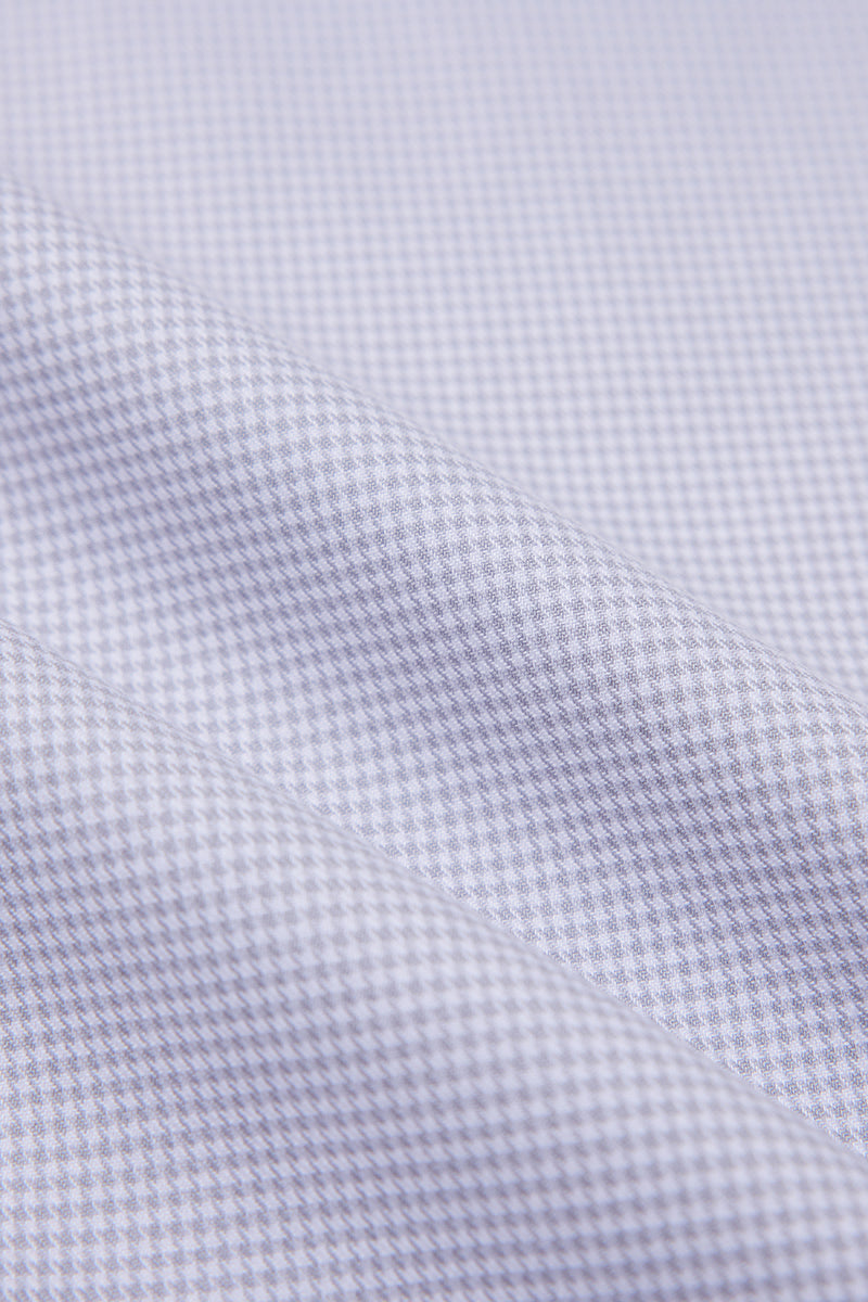 Wrinkle-Free Twill Dress Shirt | Grey Check 10519N
