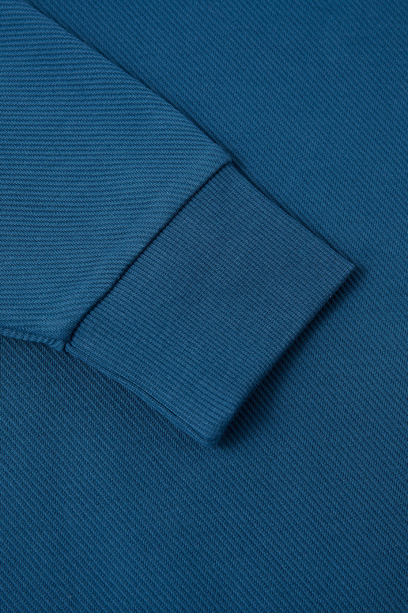 HeatGuard Jacquard Long Sleeve Polo  | Teal PT4126