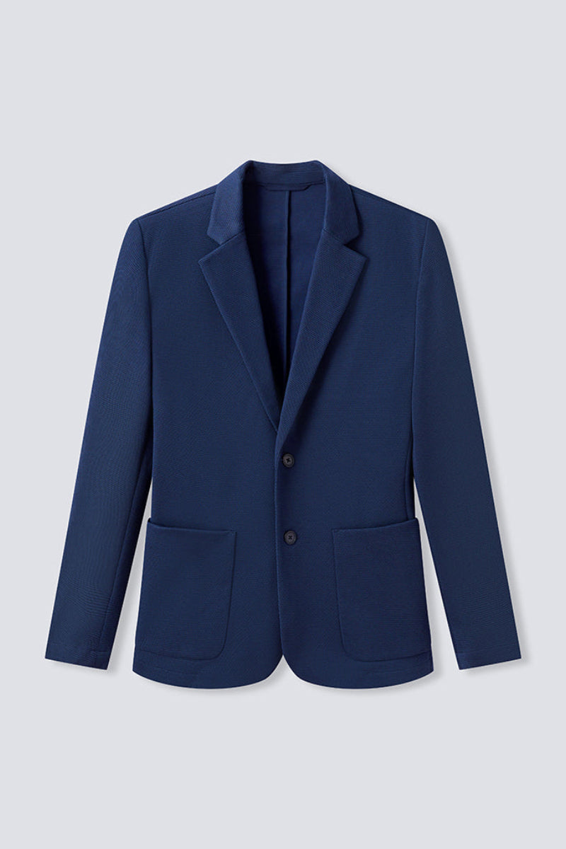 CottonSTRETCH Knit Smart Blazer | Navy NNY096
