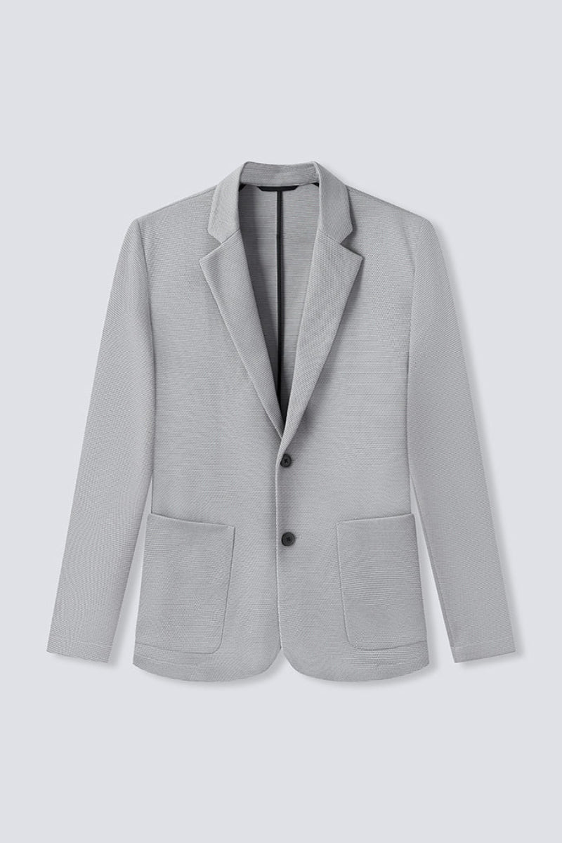 CottonSTRETCH Knit Smart Blazer | Grey GYE144