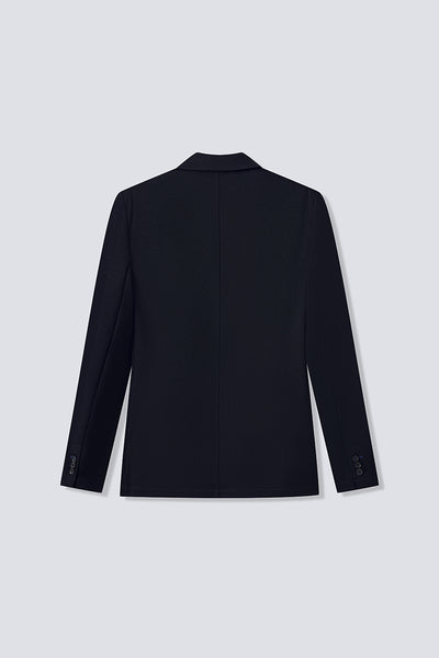 CottonSTRETCH Knit Smart Blazer | Black BKFD01