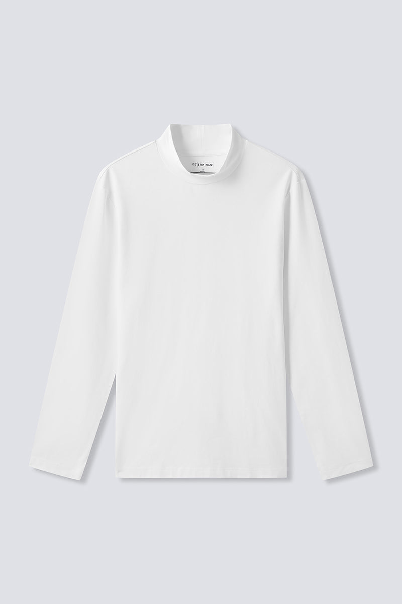 HeatGuard Mock Neck Long Sleeve T-Shirt | White WH001Z