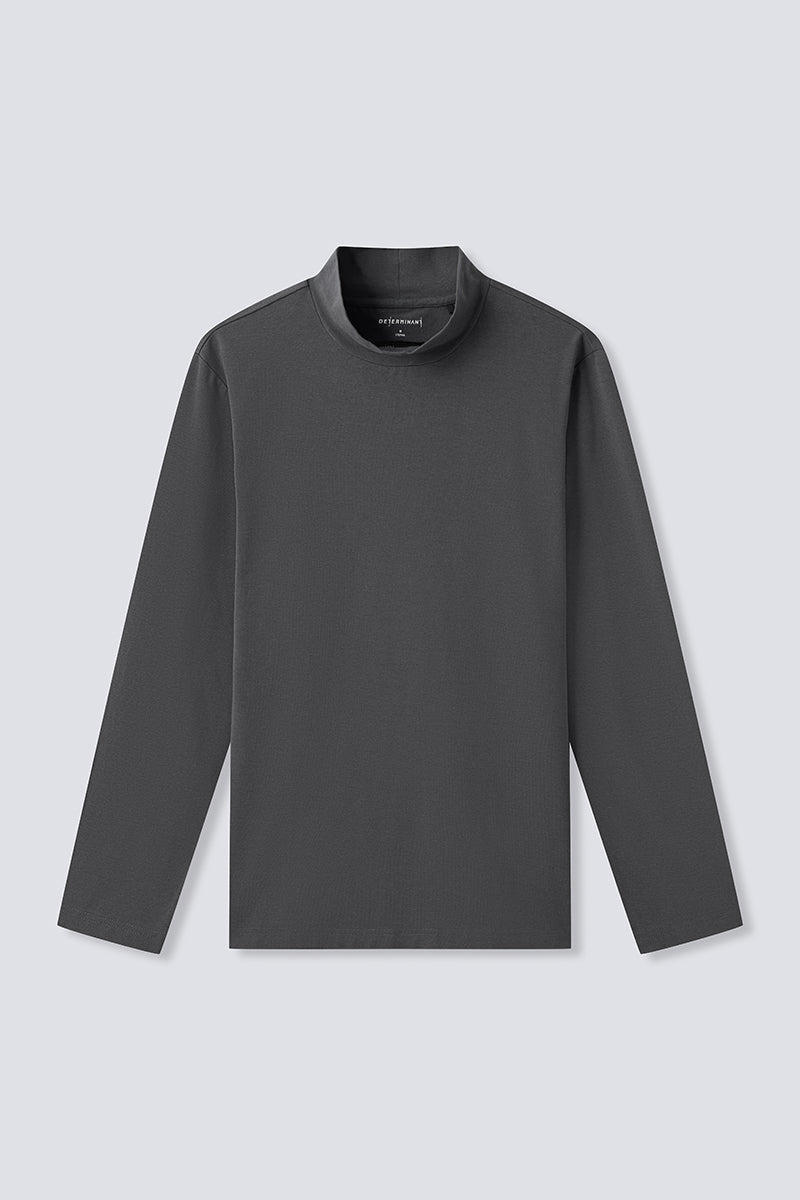HeatGuard Mock Neck Long Sleeve T-Shirt | Dark Grey GYE161
