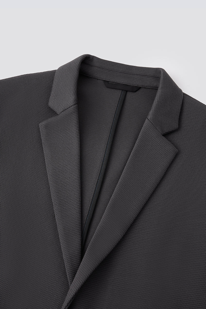 CottonSTRETCH Knit Smart Blazer | Dark Grey | Shop Men's Casual Shirt ...