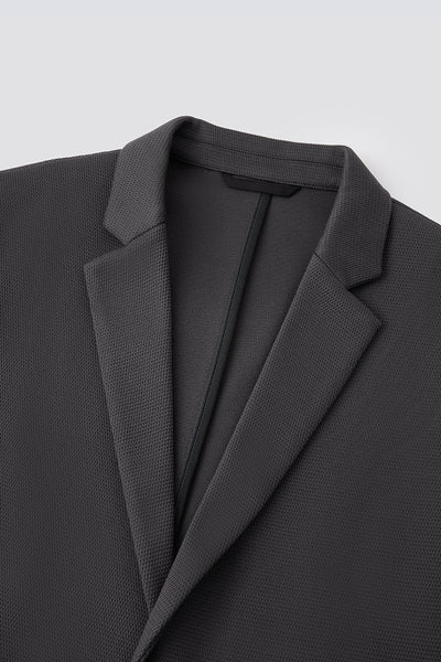 CottonSTRETCH Knit Smart Blazer | Dark Grey GYE161