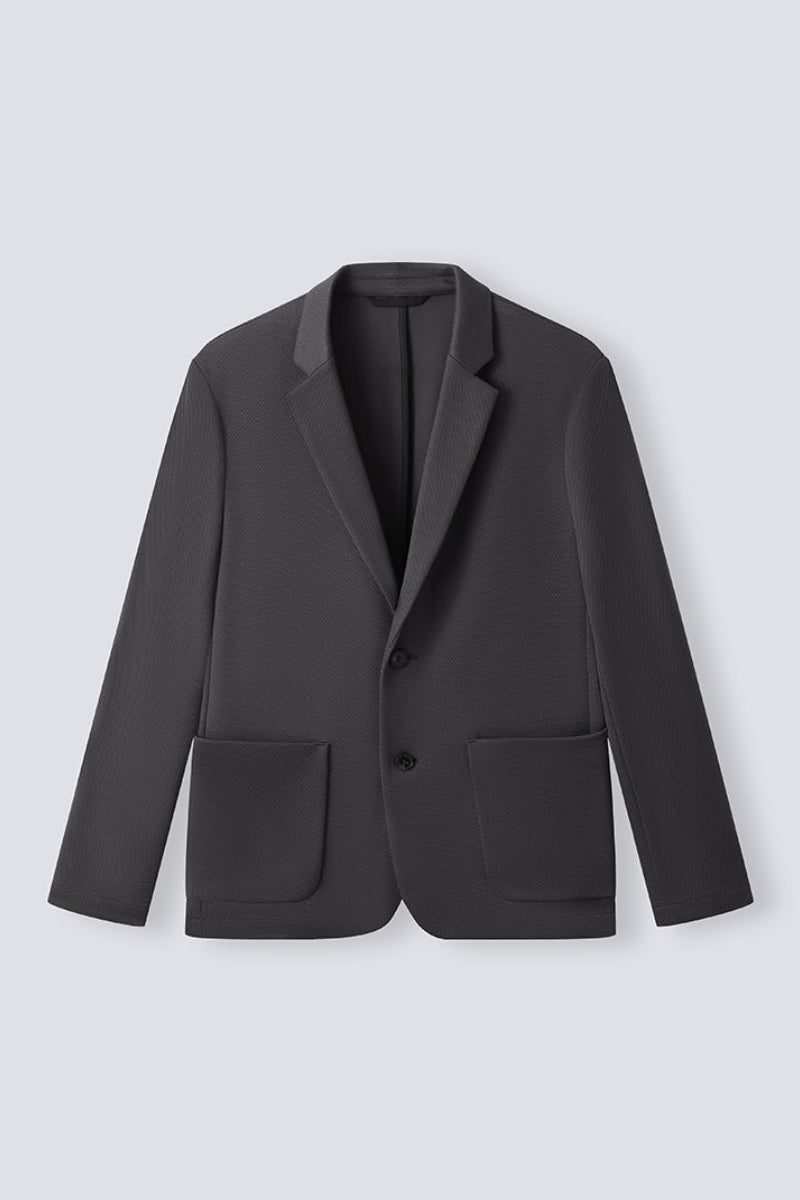 CottonSTRETCH Knit Smart Blazer | Dark Grey GYE161