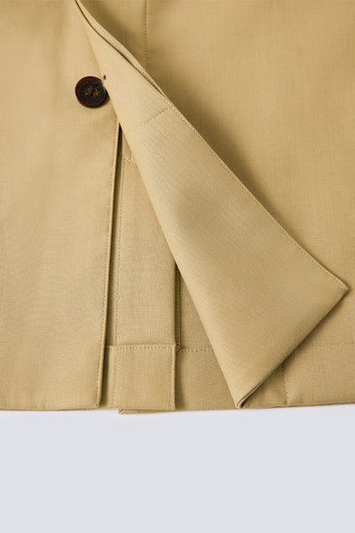 CottonSTRETCH Woven Trench Coat  | Khaki 8961NZ
