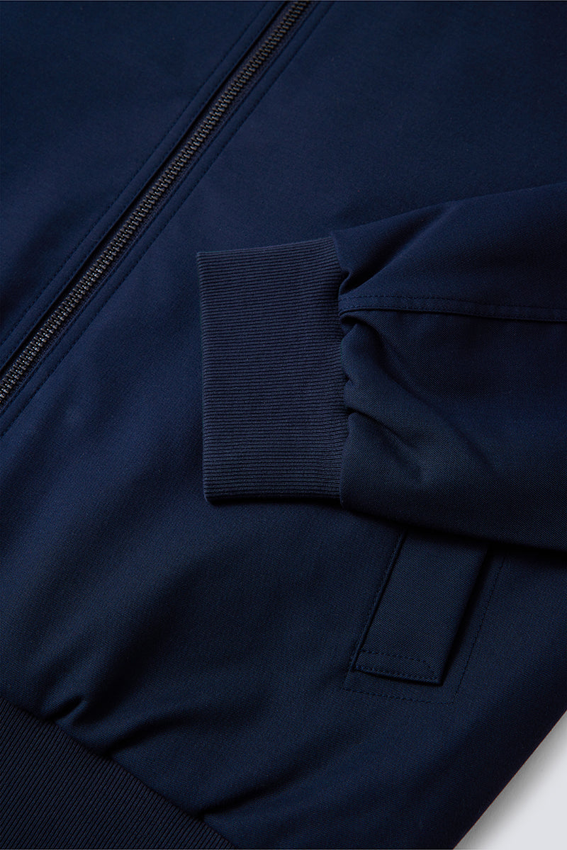 CottonSTRETCH Woven Blouson Jacket | Navy NYE069
