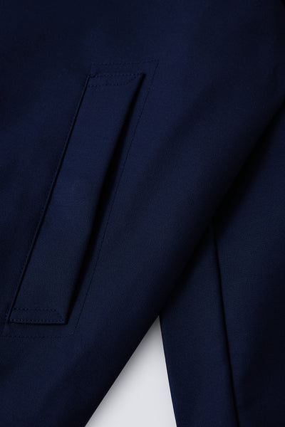 CottonSTRETCH Woven Blouson Jacket | Navy NYE069