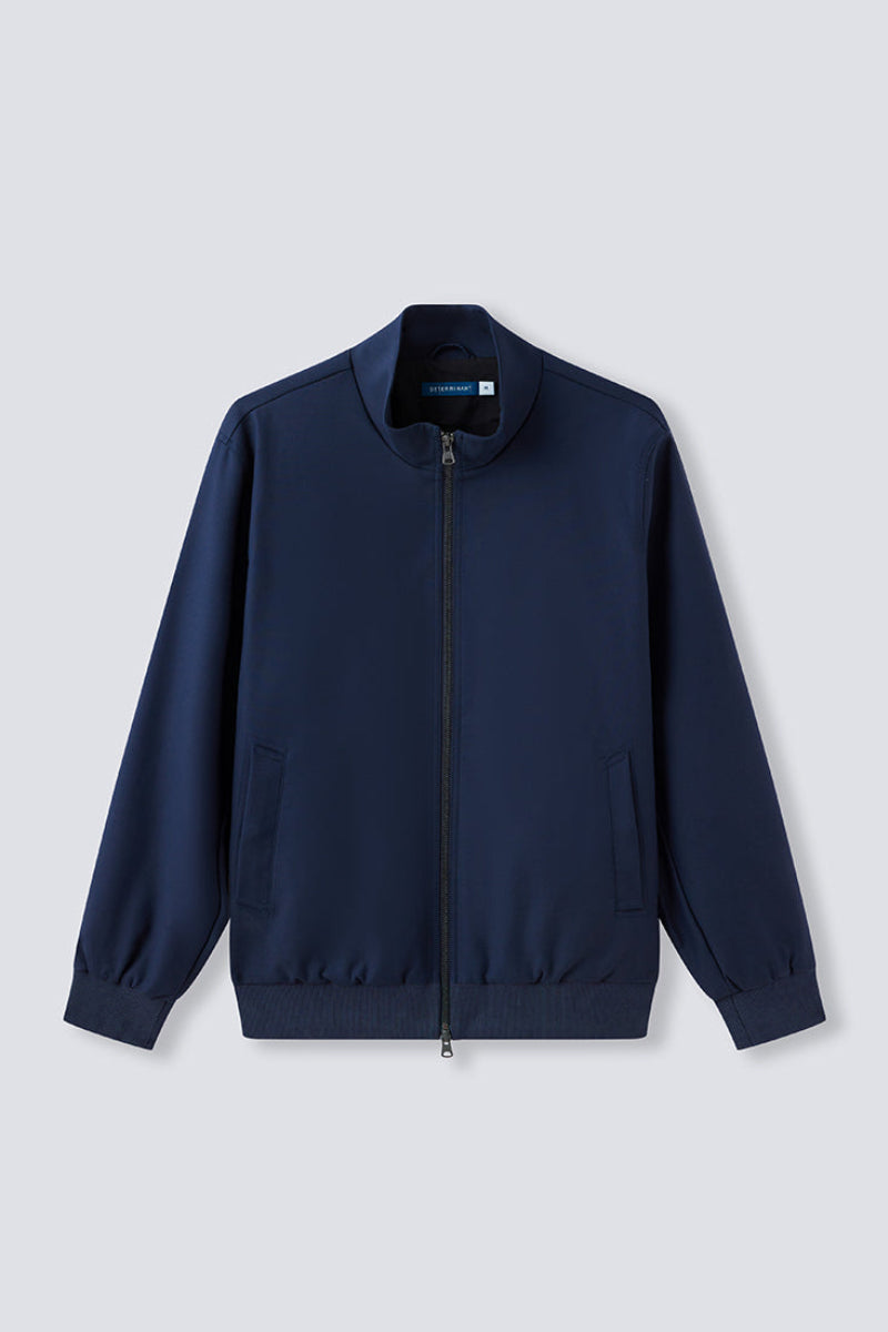 CottonSTRETCH Woven Blouson Jacket | Navy NYE069