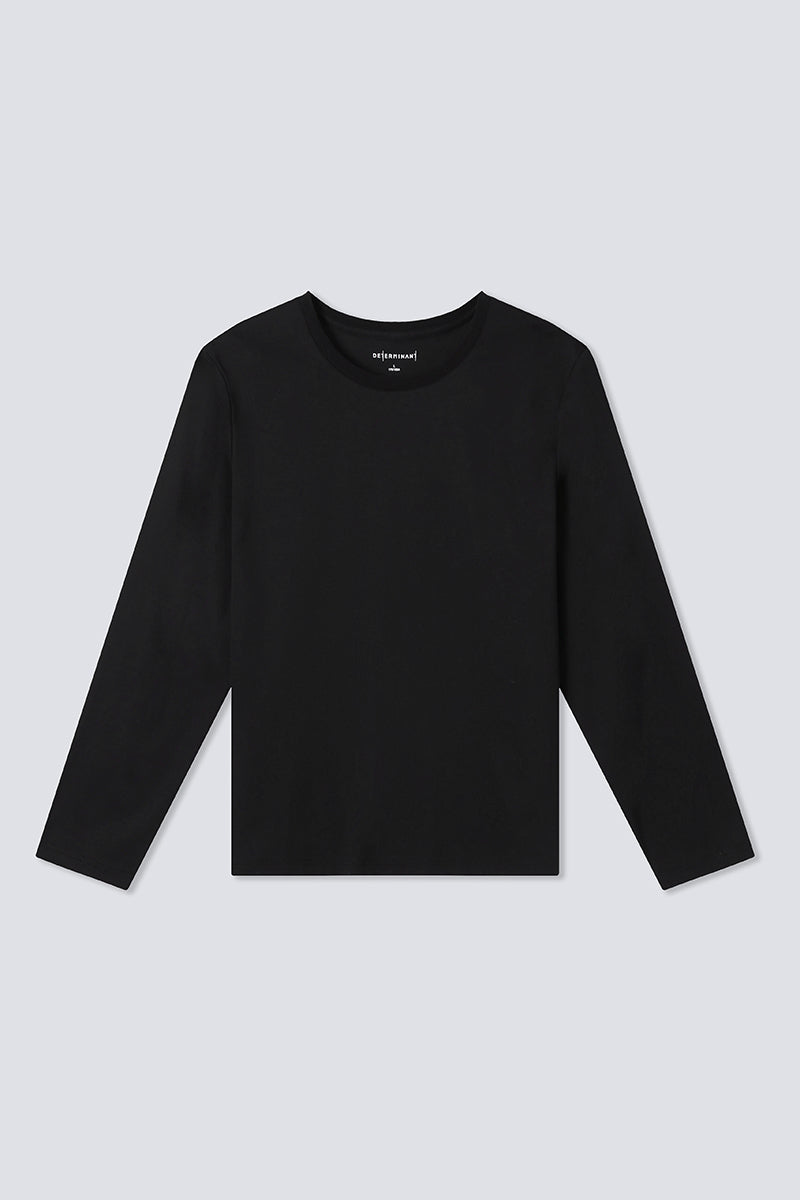 HeatGuard Crew Neck Long Sleeve T-Shirt | Black BKFD01