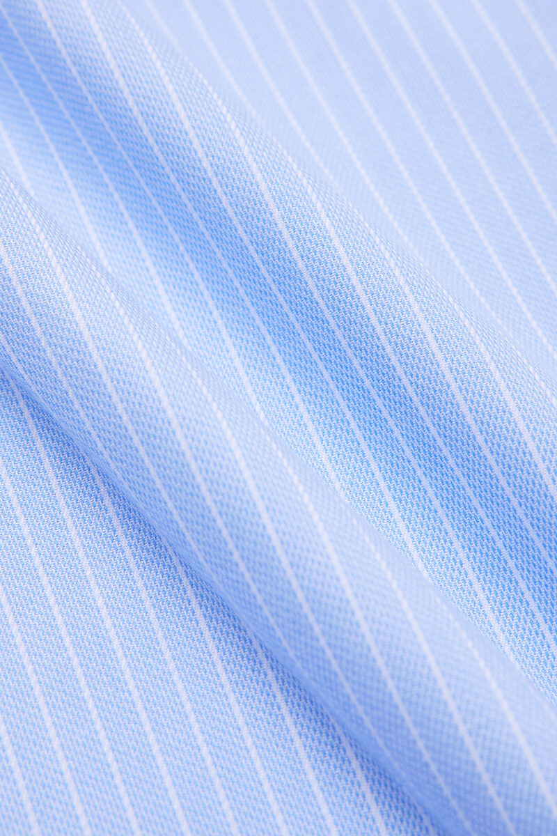Wrinkle-Free Dobby Dress Shirt | Blue Stripes 8301NZ
