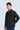 Stretch Water-Repellent Shirt Jacket | Black BKFD01 — On Model