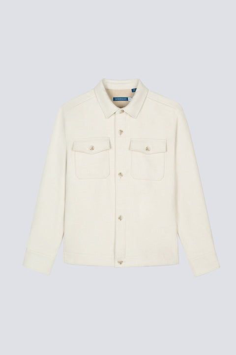 Cotton Yak Dobby Shirt Jacket | Heather Tofu 319EKP