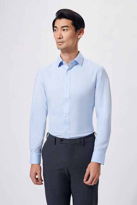 InstantCool Pinpoint Oxford Dress Shirt | Light Blue 15940P