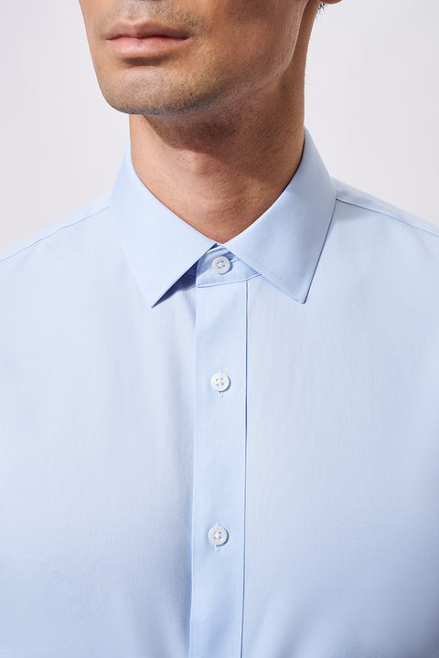 InstantCool Pinpoint Oxford Dress Shirt | Light Blue 15940P