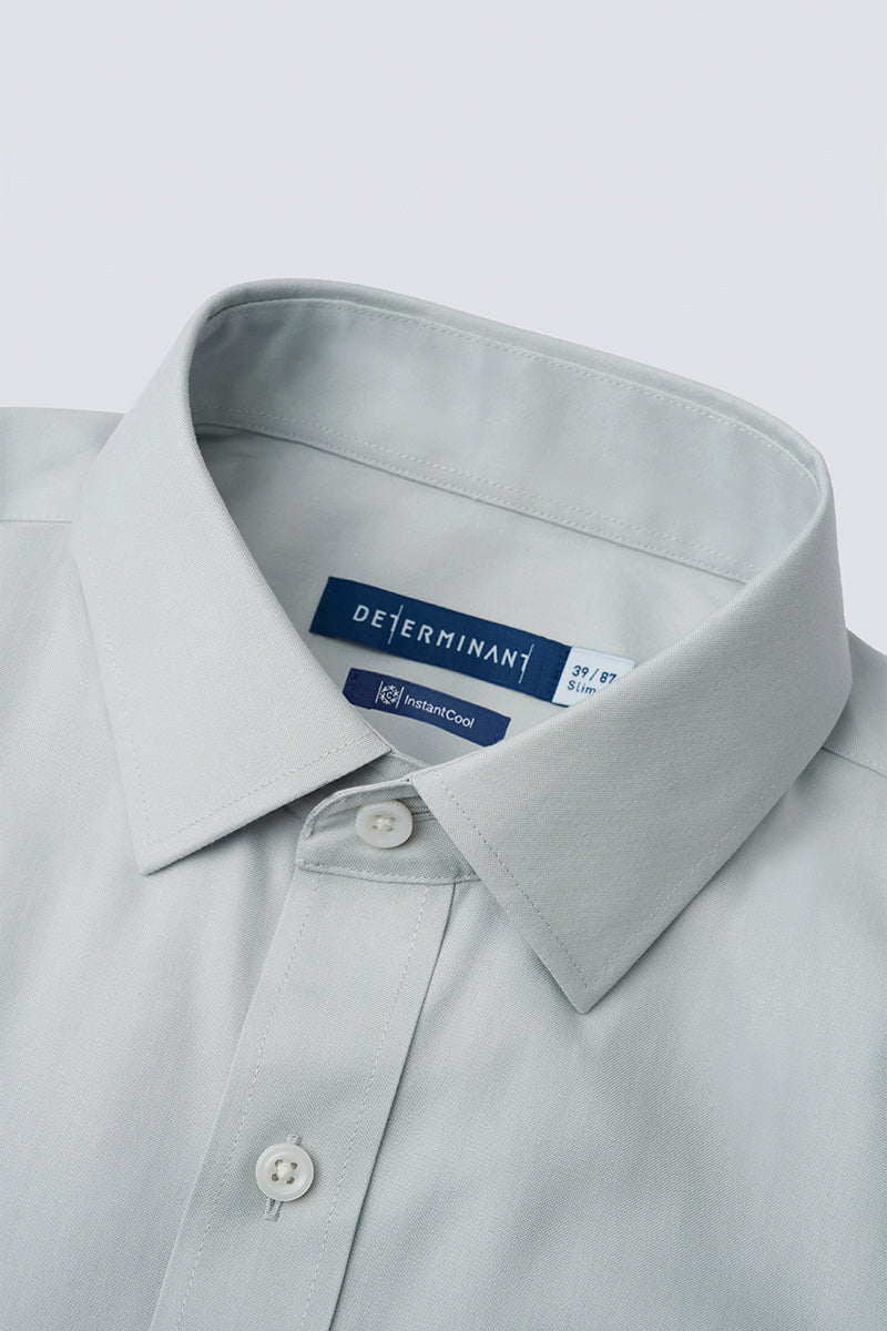 InstantCool Pinpoint Oxford Dress Shirt | Grey GYE128