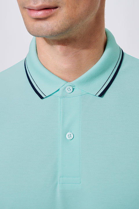 VISDRY™ Pique Tipped Polo | Mint P317UZ