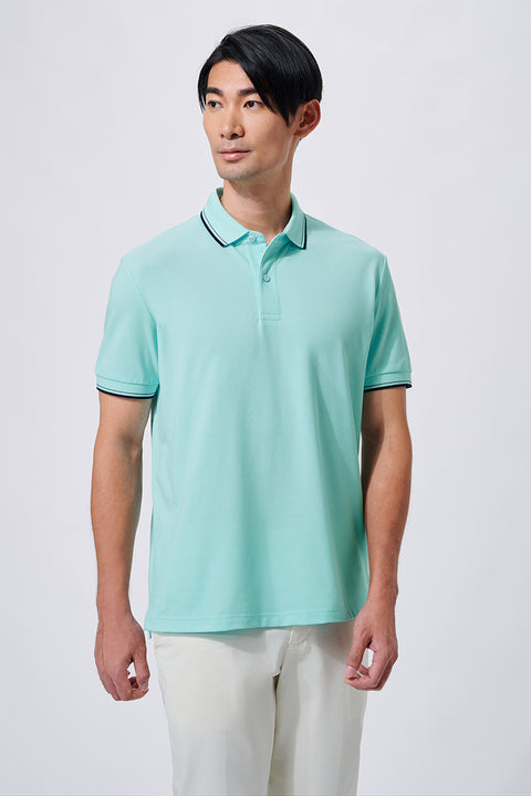 VISDRY™ Pique Tipped Polo | Mint P317UZ