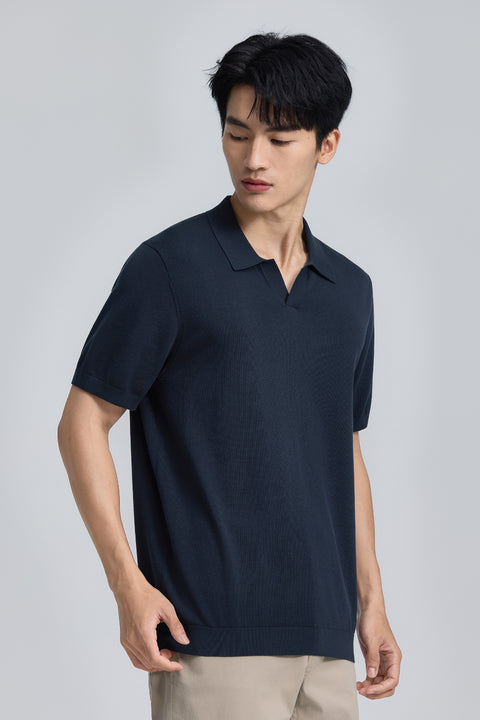 開襟針織 Polo | 深藍 14036N