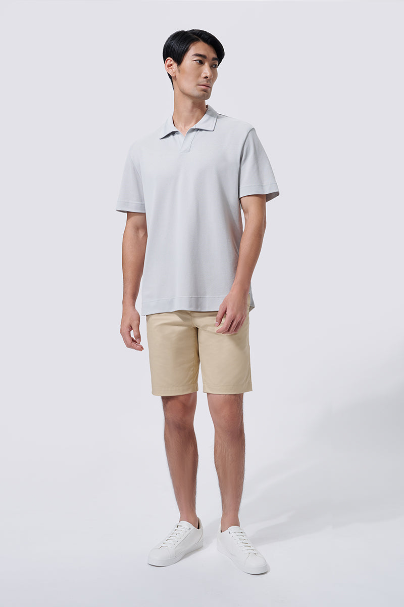 Regal Pique Buttonless Polo | Light Grey GYE008