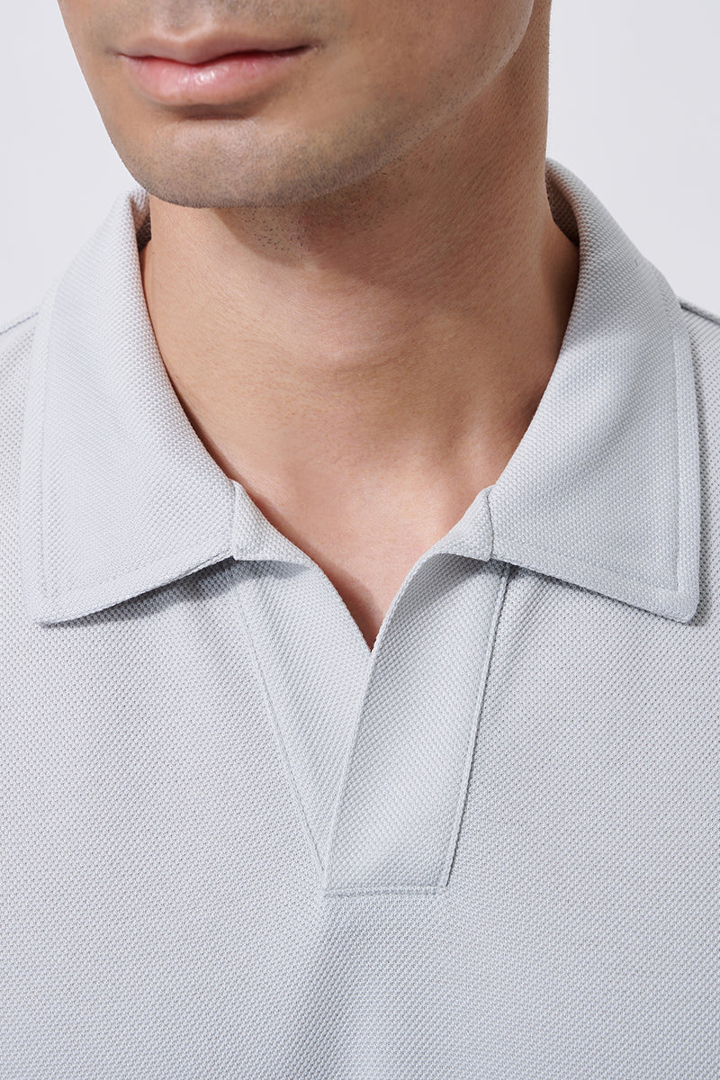 Regal Pique Buttonless Polo | Light Grey GYE008