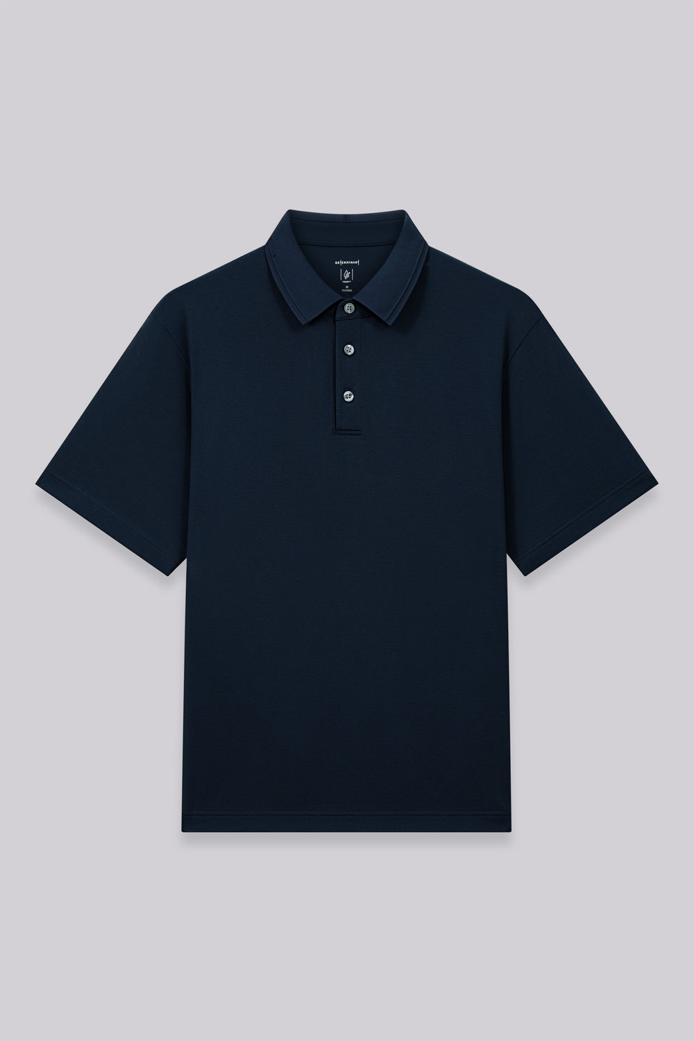 VISDRY™ 立體壓紋珠地 Polo | 深藍 14036N