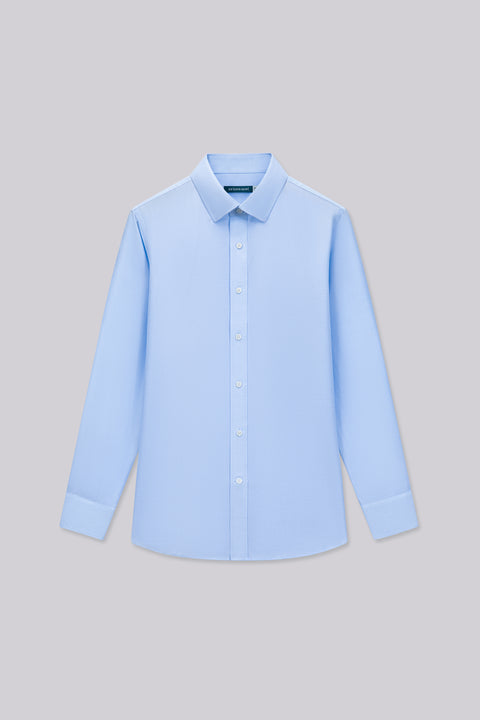 免燙斜紋商務襯衫 淺藍色純色 16483N