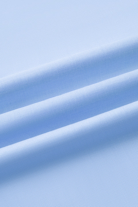 Wrinkle-Free Twill Dress Shirt | Light Blue Plain 16483N