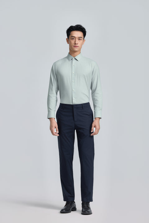 VISDRY™ Twill Dress Shirt | Light Grey Stripes 27229N